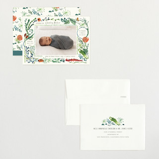 This is a pond petite birth announcements with standard by Morgan Ramberg called snuggle bug printing on recycled smooth signature in petite