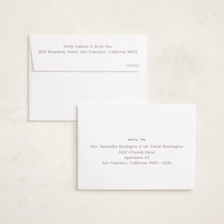 This is a fawn petite birth announcements with standard by Megan Davis called soho printing on signature in petite