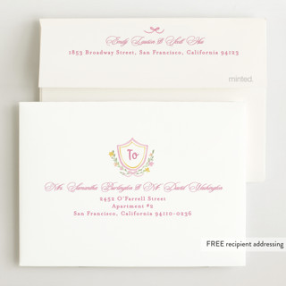 This is a cotton candy petite birth announcements with standard by Creo Study called cottagecore printing on signature in petite