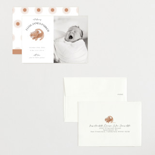 This is a desert petite birth announcements with standard by Maja Cunningham called disney the little lion king printing on recycled smooth signature in petite