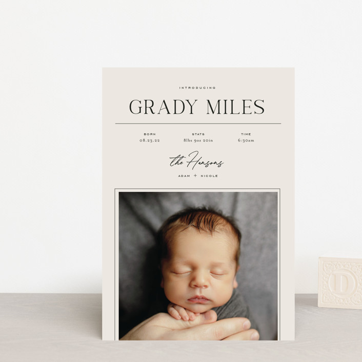 Detailed Birth Announcement Postcards by Michelle Taylor Minted