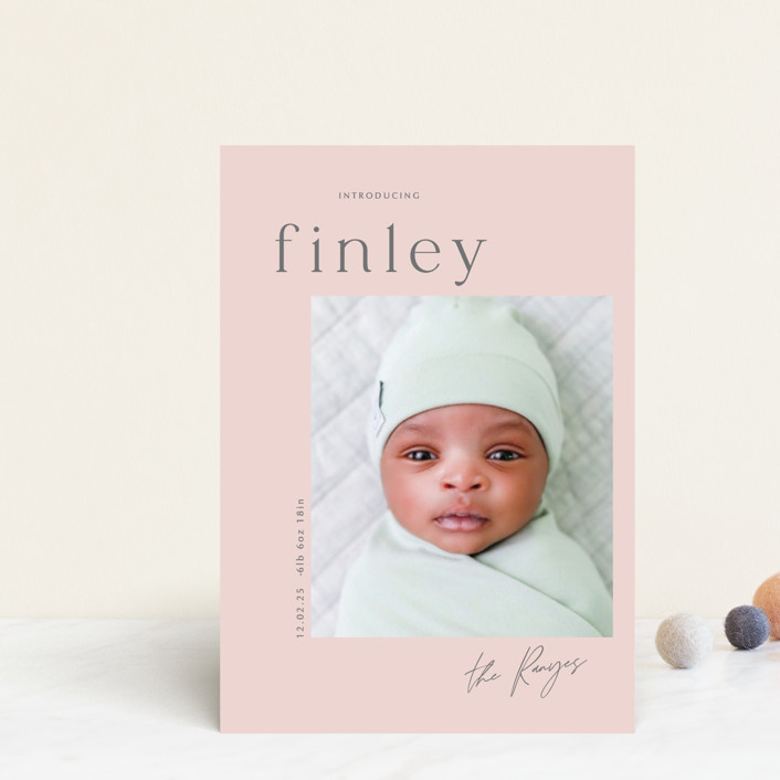 simplified Birth Announcement Postcards by Summer Winkelman Minted