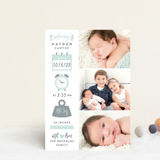 measures of love birth announcement postcards by h minted birth announcement postcards