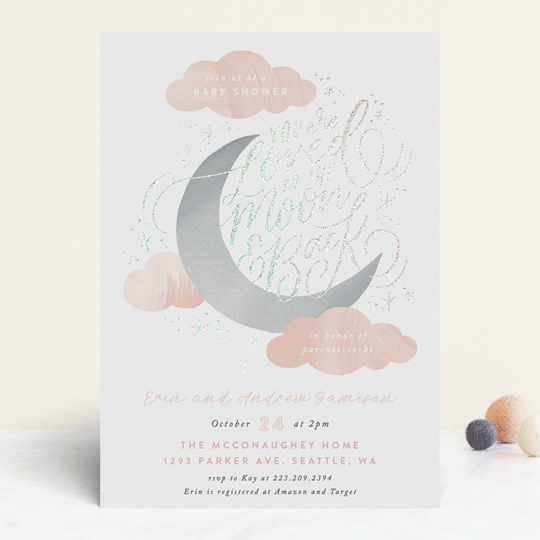 baby shower invitations baby shower themes for girls moon and stars baby shower theme