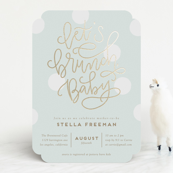 Baby Brunch Foil Pressed Shower Invitations By Leah Bisch Foil Pressed Baby Shower Invitations