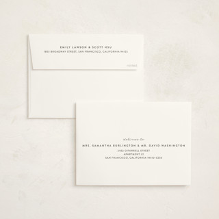 This is a buttercream foil stamped baby shower invitations with foil pressed by Robert and Stella called mod baby printing on signature in standard