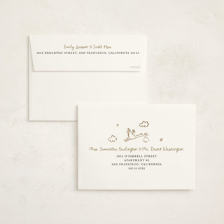 This is a onyx foil stamped baby shower invitations with foil pressed by Cass Loh called bundle of joy sketches printing on signature in standard