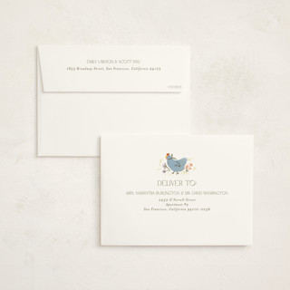 This is a creamery foil stamped baby shower invitations with foil pressed by Vera Lim called whimsical frame printing on signature in standard