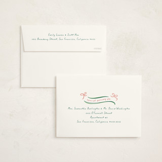 This is a cherry pie foil stamped baby shower invitations with foil pressed by Erin German called cherry sweet printing on signature in standard