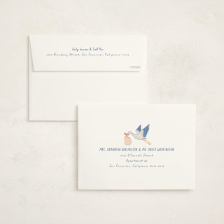 This is a seafoam foil stamped baby shower invitations with foil pressed by Elly called stamp printing on signature in standard