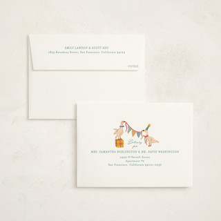 This is a lemonade foil stamped baby shower invitations with foil pressed by Julie Murray called honk for baby! printing on signature in standard