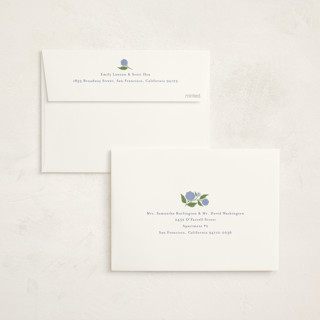 This is a sky foil stamped baby shower invitations with foil pressed by Cindy Reynolds called hydrangea pram printing on signature in standard