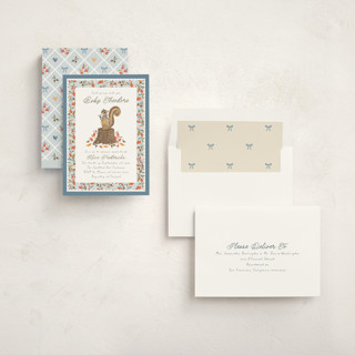 This is a sky baby shower invitations with standard by Jackie Crawford called nuts for baby printing on signature in standard