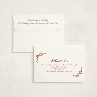This is a cinnamon baby shower invitations with standard by Cass Loh called bow corners printing on signature in standard