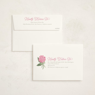 This is a petal baby shower invitations with standard by Jackie Crawford called hydrangea bow bouquets printing on signature in standard