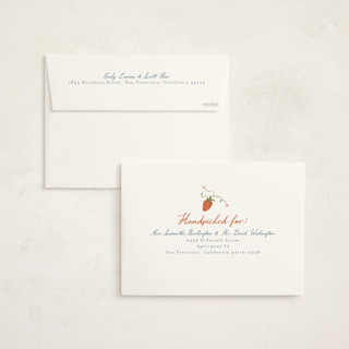This is a blush baby shower invitations with standard by Vera Lim called little berry printing on signature in standard