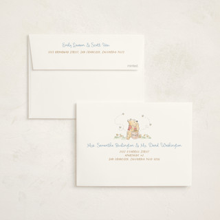 This is a pond baby shower invitations with standard by Creo Study called disney's winnie the pooh and a lil hunny printing on signature in standard