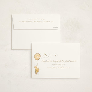 This is a honey baby shower invitations with standard by Jenna Holcomb called disney's winnie the pooh little honey printing on signature in standard