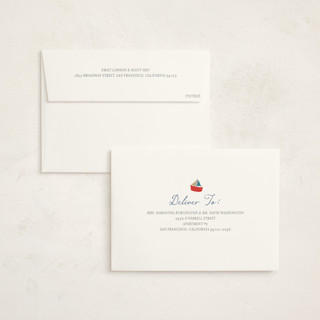 This is a periwinkle baby shower invitations with standard by Angela Thompson called sail boats baby printing on signature in standard