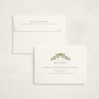 This is a periwinkle baby shower invitations with standard by Joanna Griffin called vintage butterfly printing on signature in standard