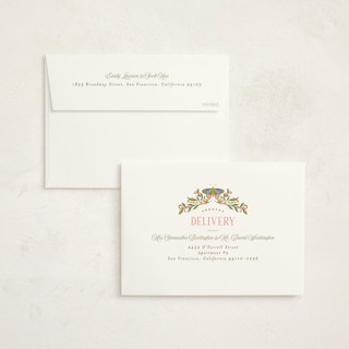 This is a bubblegum baby shower invitations with standard by Joanna Griffin called vintage butterfly printing on signature in standard
