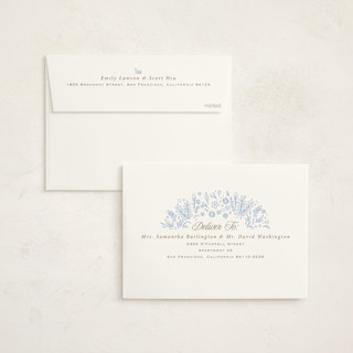 This is a bluebell baby shower invitations with standard by Hannah Williams called blooming foil oval printing on signature in standard