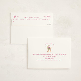 This is a sakura baby shower invitations with standard by Sarah Knight called tied with a bow printing on signature in standard