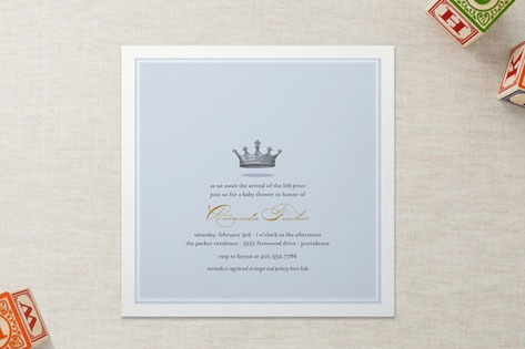 Our Little Prince Baby Shower Invitations By Katie Minted Our Little Prince Baby Shower Invitations