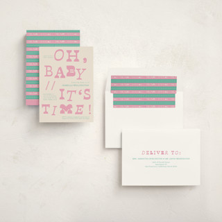 This is a cupcake baby shower invitations with standard by Kartika Paramita called oh baby it's time printing on signature in standard