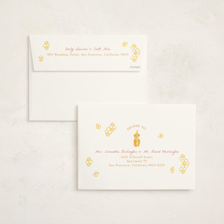 This is a rose baby shower invitations with standard by Sarah Rosenthal called honeybear printing on signature in standard