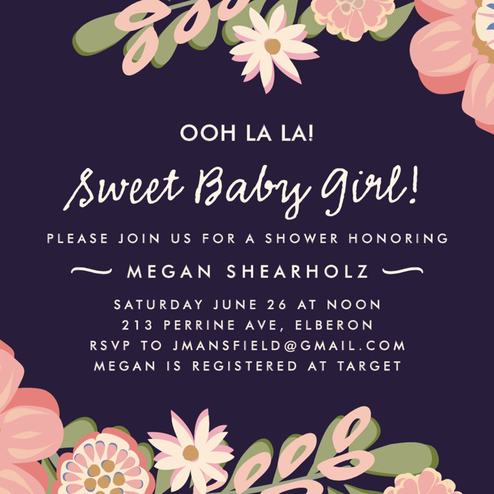 Sweet Baby Girl Baby Shower Invitations by Chris Griffith Minted