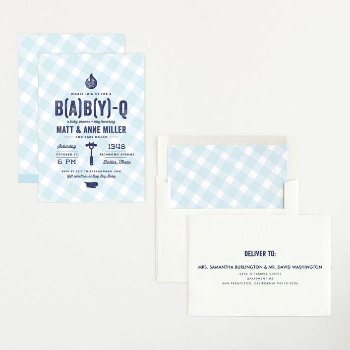 B A B Y Q Baby Shower Invitations By Lauren Chism Minted