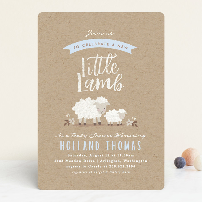 Little Lamb Baby Shower Invitations by Karidy Walker | Minted
