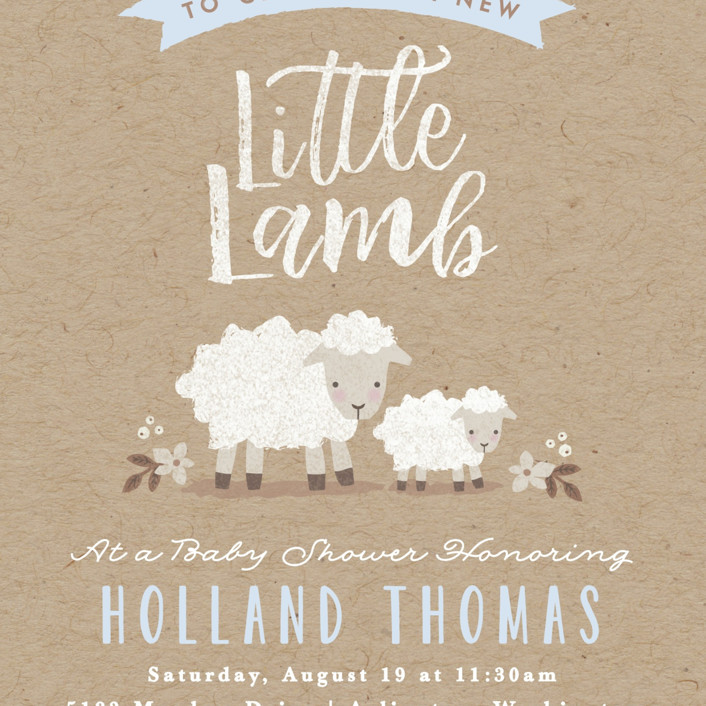Little Lamb Baby Shower Invitations By Karidy Walker Minted