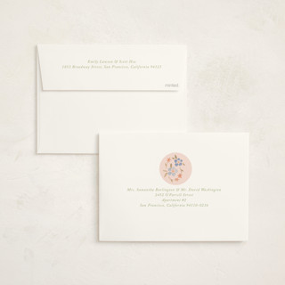 This is a melon baby shower invitations with standard by samovilka called bluefloralbaby printing on signature in standard