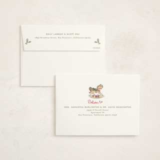 This is a peppermint baby shower invitations with standard by Creo Study called toys and joy printing on signature in standard