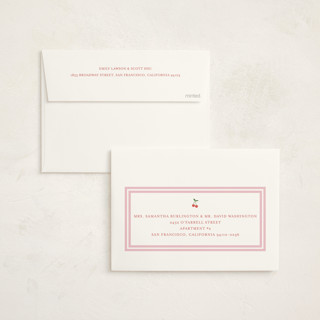 This is a rose baby shower invitations with standard by Leia Matt called cherry sweet stripe printing on signature in standard