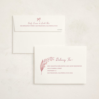 This is a rose baby shower invitations with standard by Leah Bisch called lily printing on signature in standard