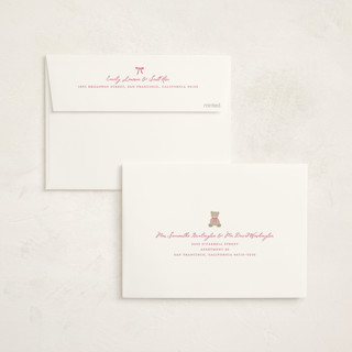 This is a petal baby shower invitations with standard by Kelly Watkins called so beary cute printing on signature in standard