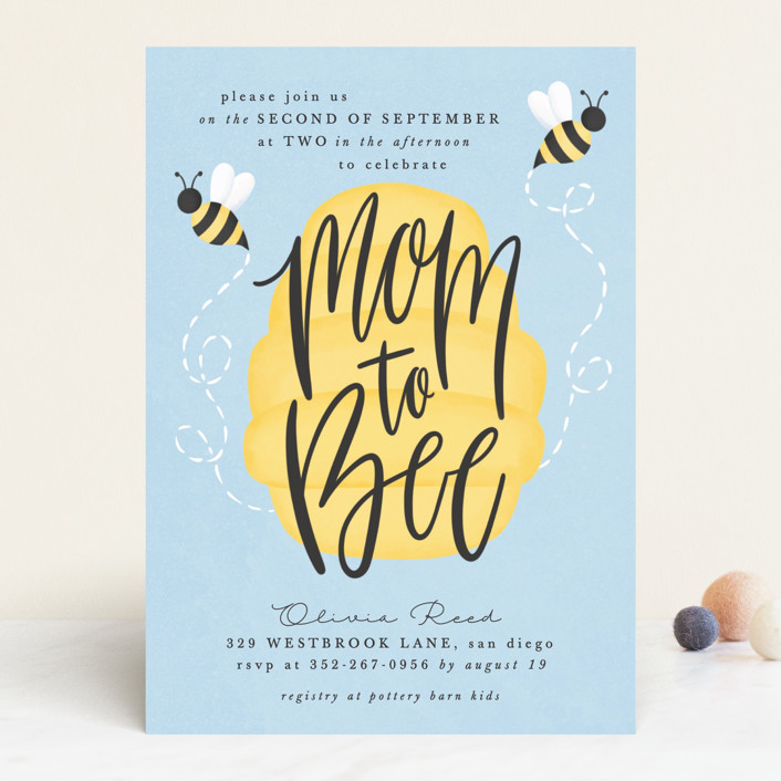 mom to bee Baby Shower Invitations by Ally Madison | Minted
