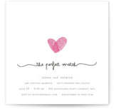 Fingerprint Heart Bridal Shower Invitations