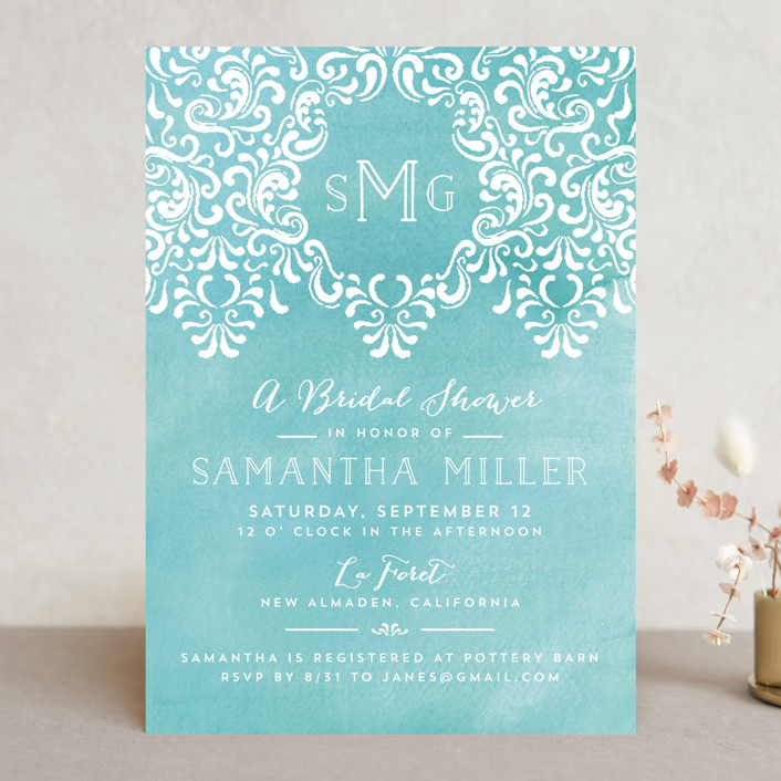 Wedding Monogram Bridal Shower Invitations by Chris Griffith Minted