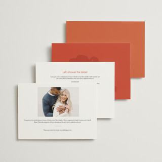 This is a poppy bridal shower invitations with standard by Morgan Kendall called bloom printing on signature in standard