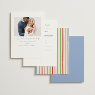 This is a aqua bridal shower invitations with standard by Sarah Rosenthal called bella vita printing on signature in standard