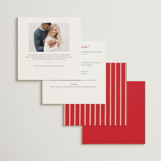 This is a scarlet bridal shower invitations with standard by Sarah Rosenthal called oh la love! printing on signature in standard