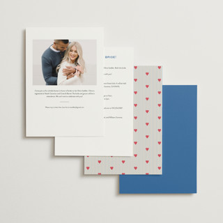 This is a azure bridal shower invitations with standard by Creo Study called love party printing on signature in standard