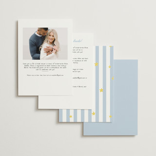 This is a sky bridal shower invitations with standard by Cass Loh called packed with love printing on signature in standard