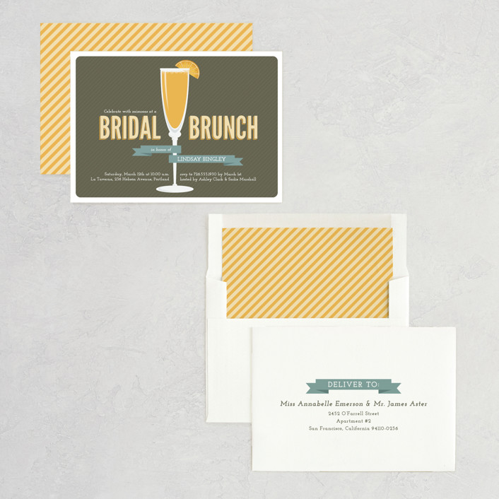 Fresh Mimosa Bridal Shower Invitations by Jessica Williams Minted