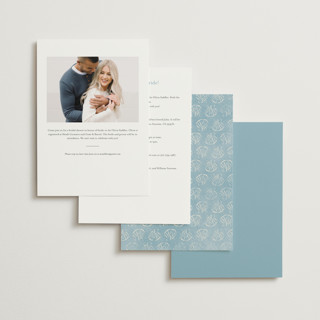 This is a frond bridal shower invitations with standard by Pixel and Hank called coastal drift printing on signature in standard