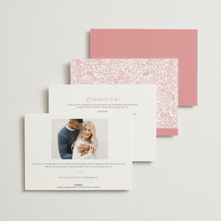 This is a blush bridal shower invitations with standard by Tamara Hilje called portofino printing on signature in standard